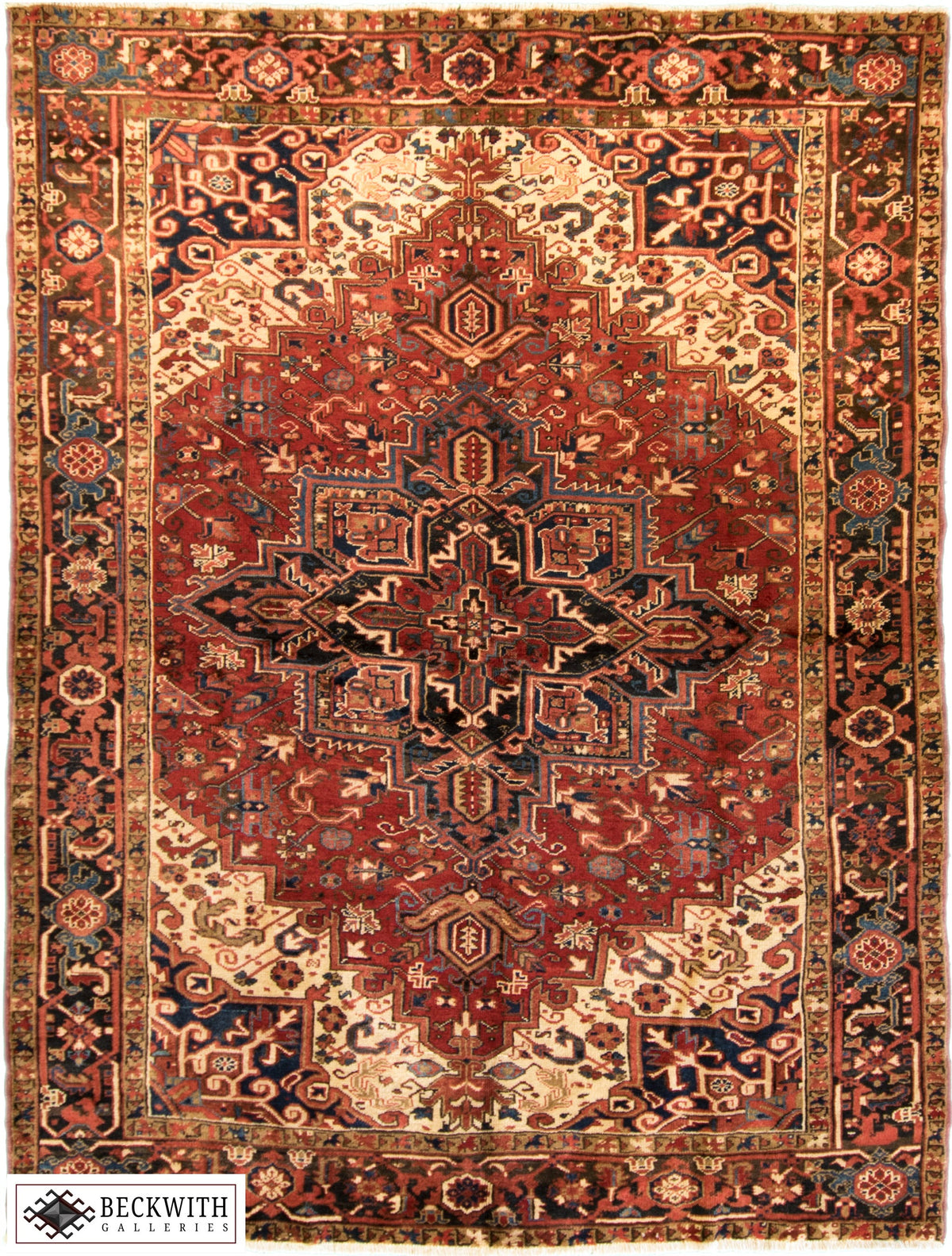 Vintage Heriz Persian Rug 8x10