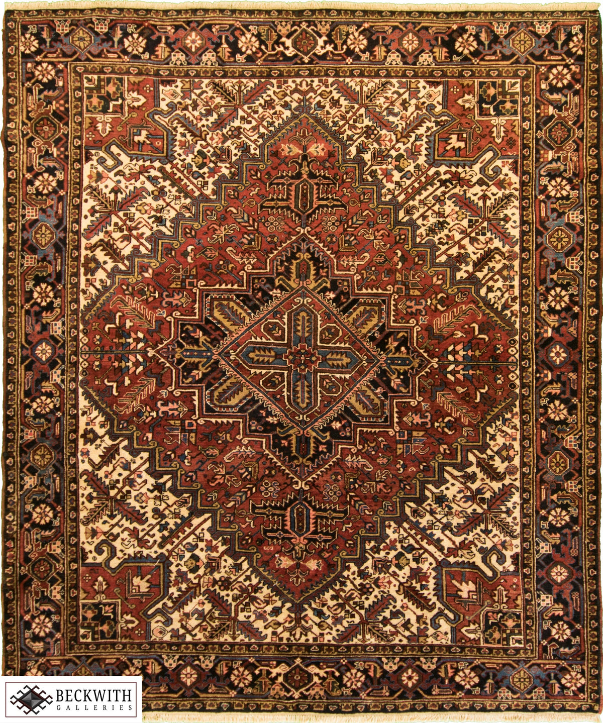 Vintage Heriz Persian Rug 8x10