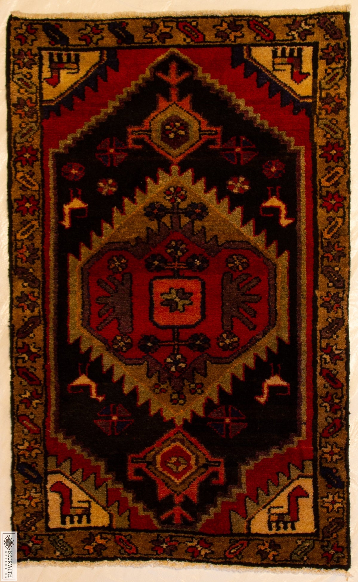 Hamadam Tribal Persian 2x4 rug made of wool & cotton