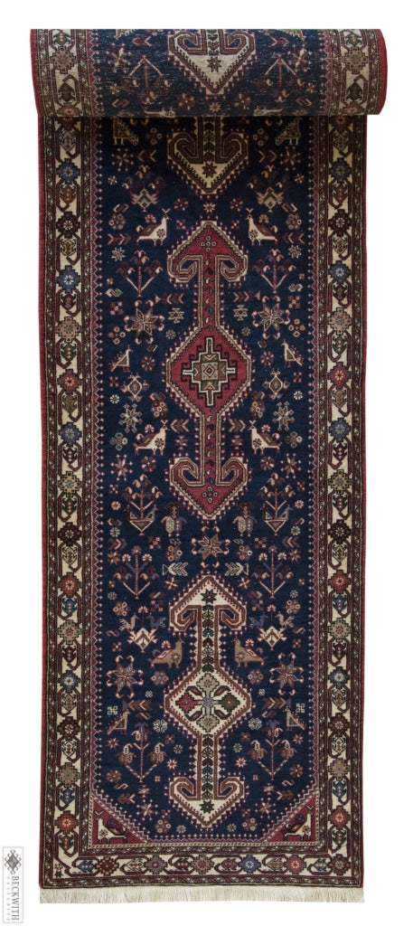 Abadeh Runner Navy 24X132 Rug