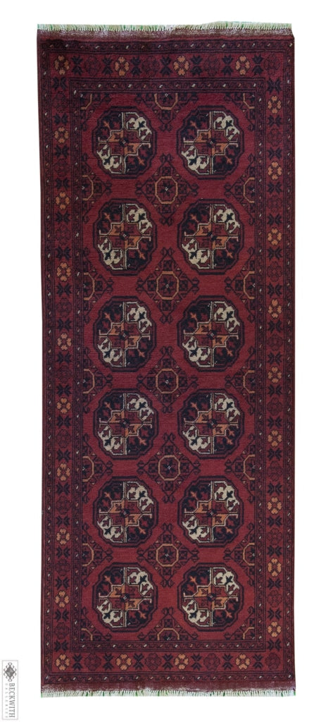 Afghan Tribal Runner Red 27X64 Rug