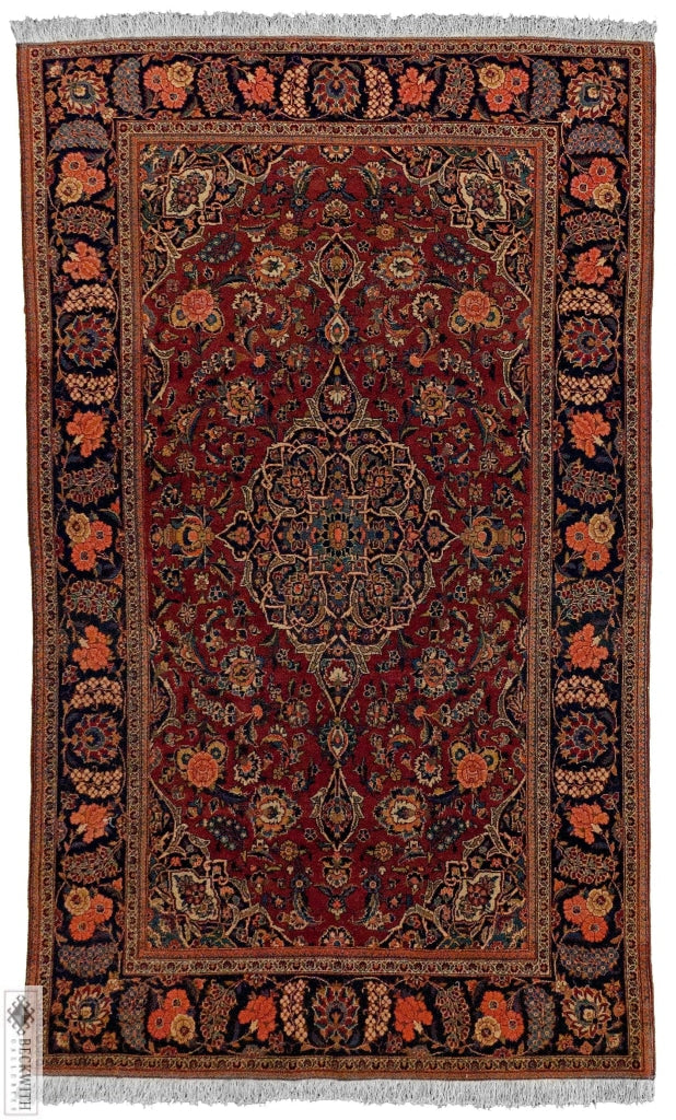 Antique Kashan Red 4.6X7 Rug