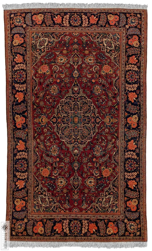 Antique Kashan Red 4.6X7 Rug