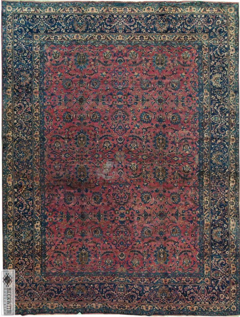 Antique Kerman Terracotta 12X15 Rug
