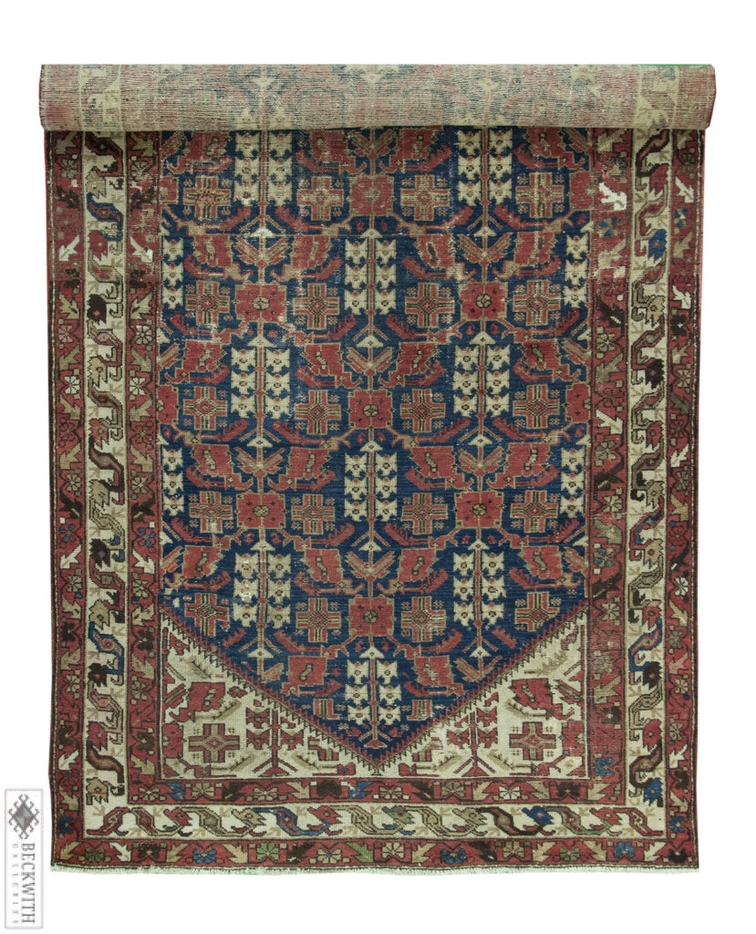 Antique Malayer Runner Navy 5X119 Rug