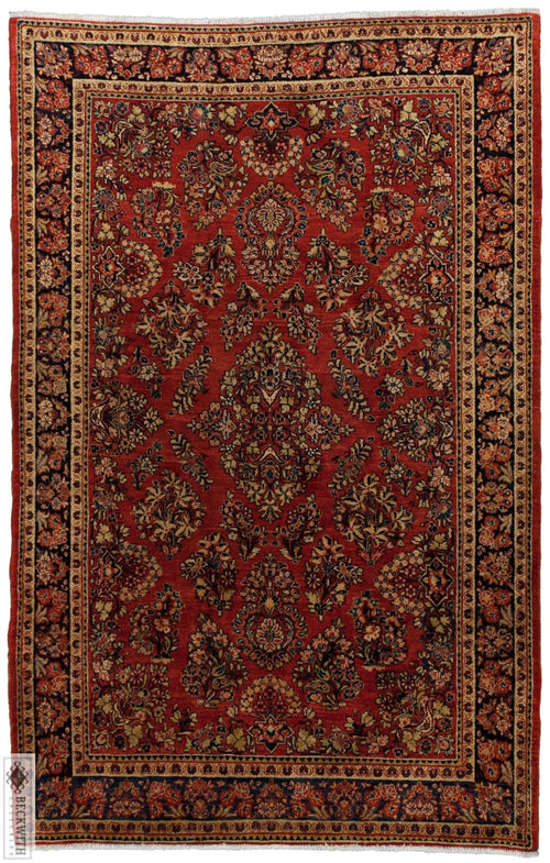 Antique Sarouk 5X8 Rug