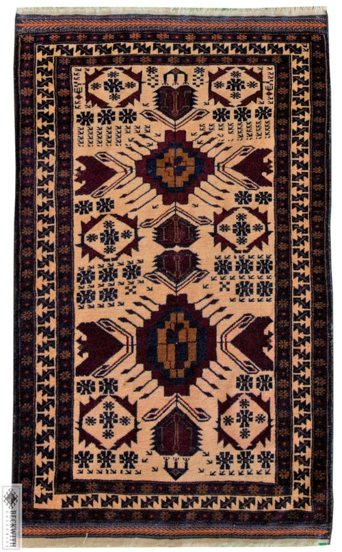 Baluchi Beige 3X5 Rug