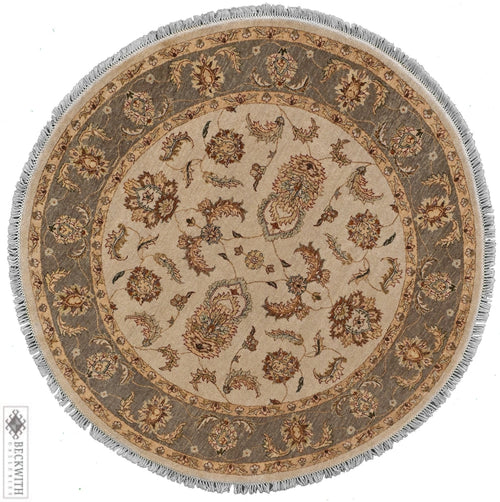 Chobi Collection Beige Round Rug