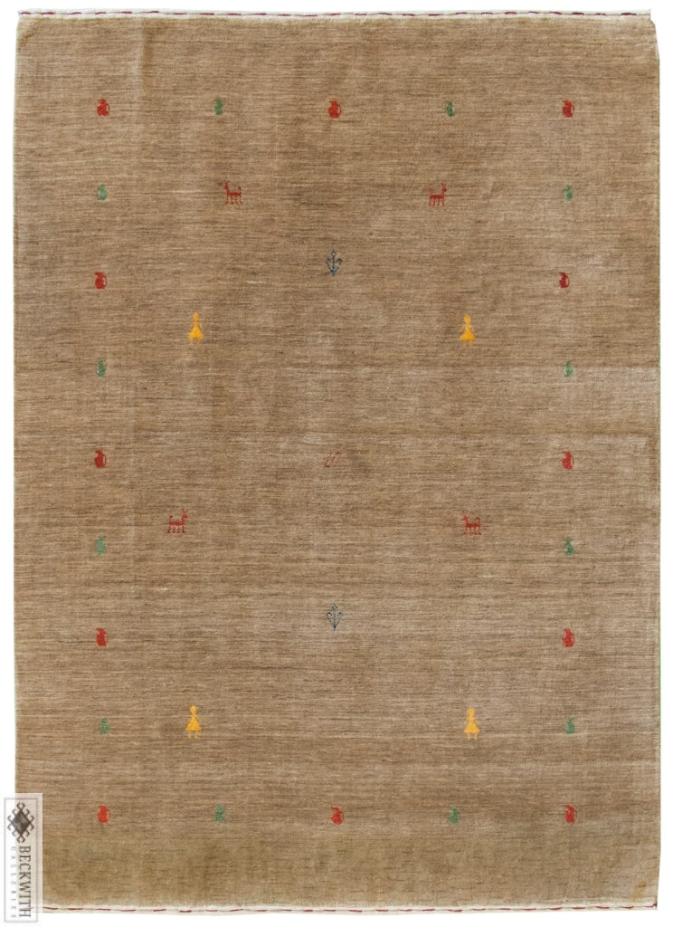 Gabbeh Brown 5X7 Rug
