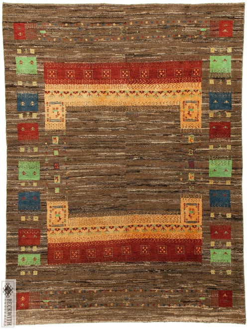 Gabbeh Brown 6X8 Rug