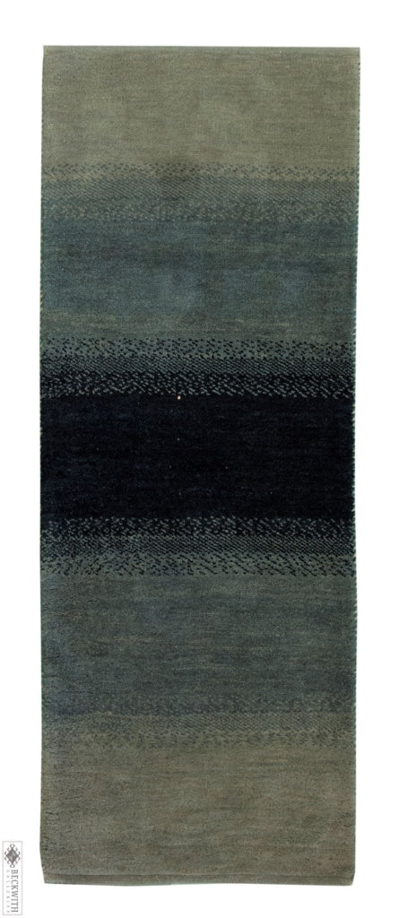 Gabbeh Runner Green 28X611 Rug