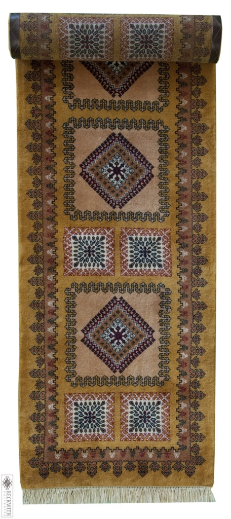Gabbeh Runner Mustard 29X102 Rug