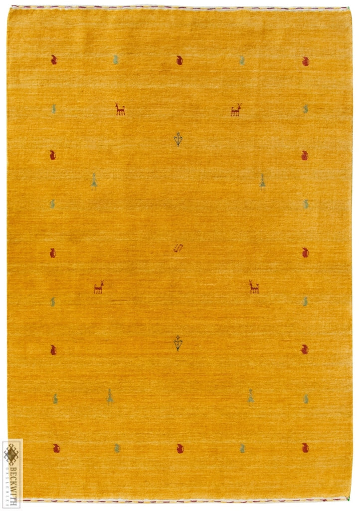 Gabbeh Yellow 5X7 Rug