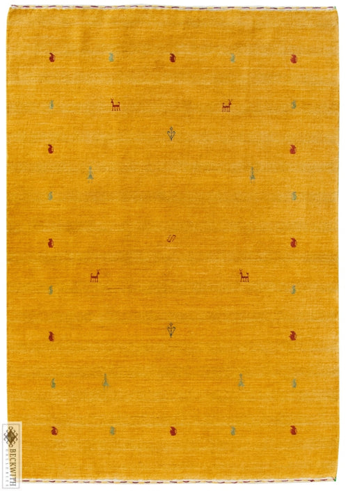Gabbeh Yellow 5X7 Rug