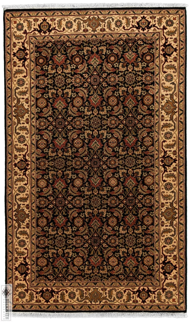 Herati Collection Black 3 X 5 Rug