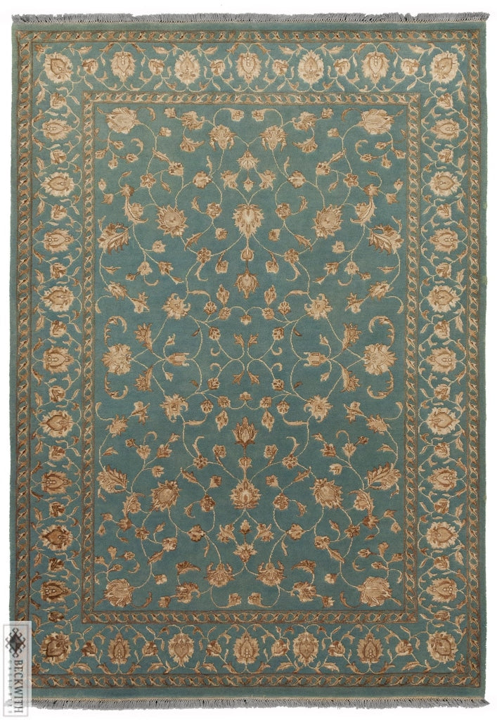 Indo Collection- Kashan Blue 4 X 6 Rug