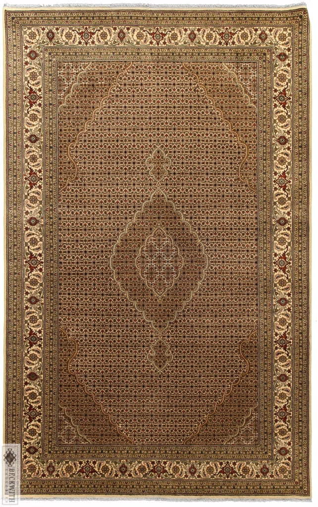 Indo Collection - Tabriz Beige 7 X 10 Rug