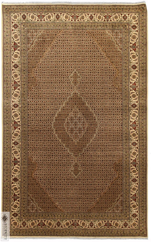 Indo Collection - Tabriz Beige 7 X 10 Rug