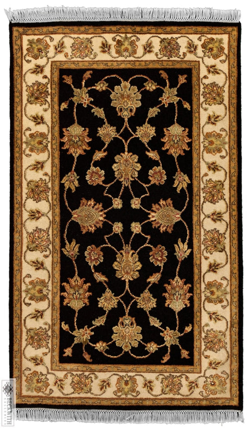 Indo Collection- Tabriz Black 3 X 5 Rug