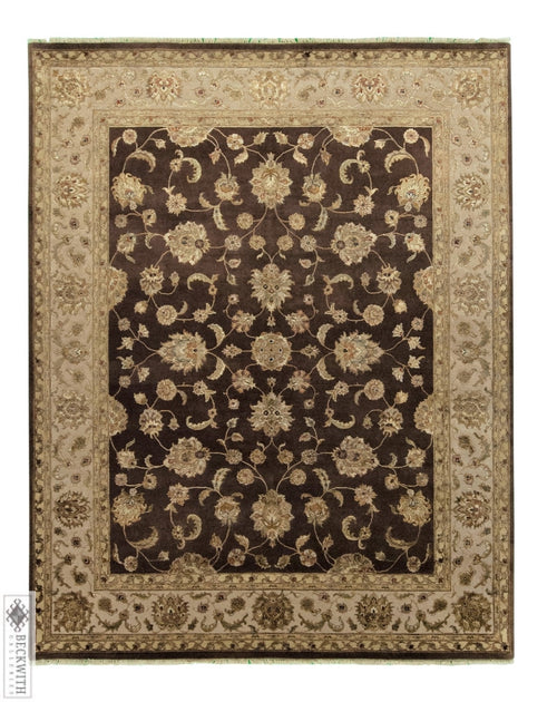 Indo Collection - Tabriz Brown 8 X 10 Rug