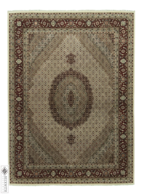 Indo Collection- Tabriz Mahi Cream 9 X 12 Rug