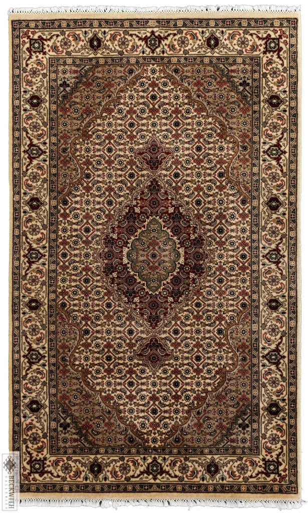 Indo Collection- Tabriz Mahi Ivory 3 X 5 Rug