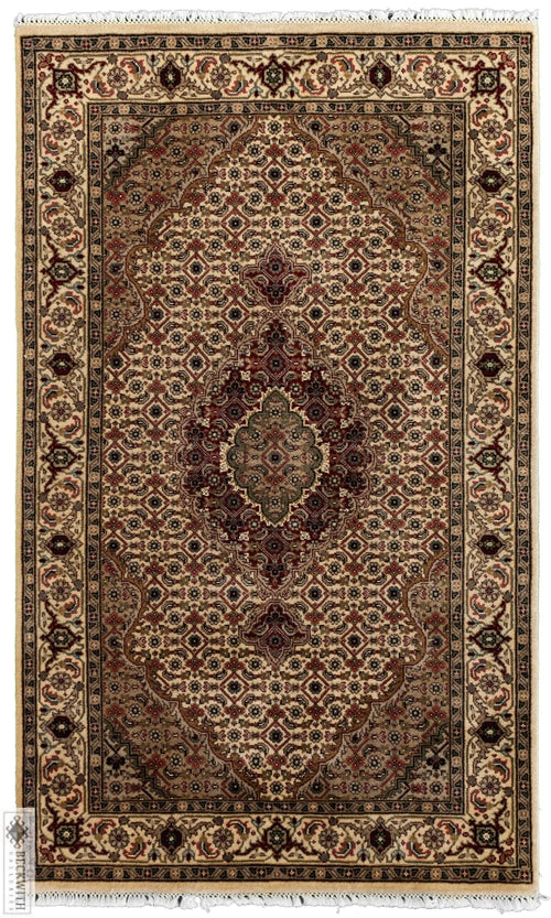 Indo Collection- Tabriz Mahi Ivory 3 X 5 Rug