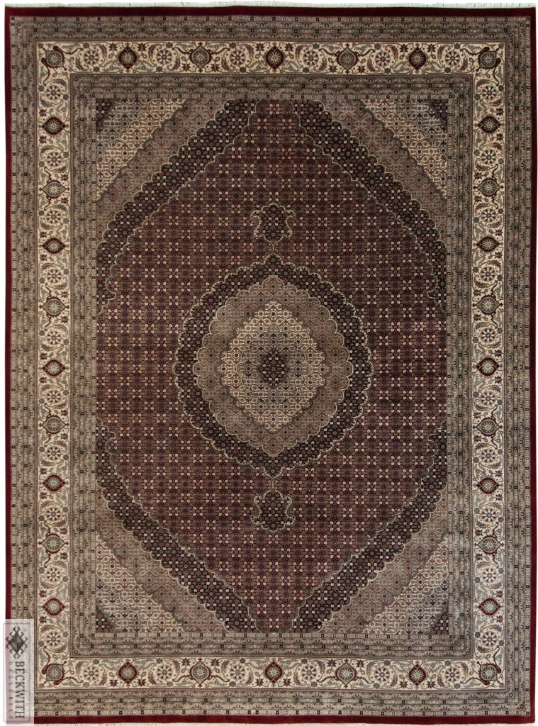 Indo Collection- Tabriz Mahi Red 10 X 14 Rug
