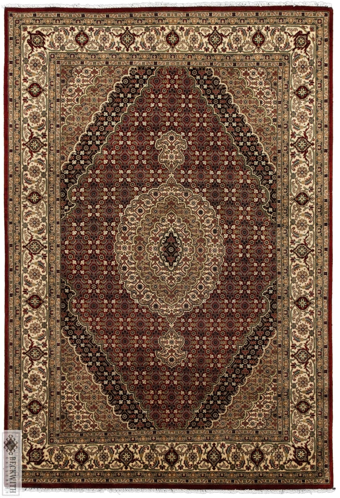 Indo Collection- Tabriz Mahi Red 5 X 7 Rug