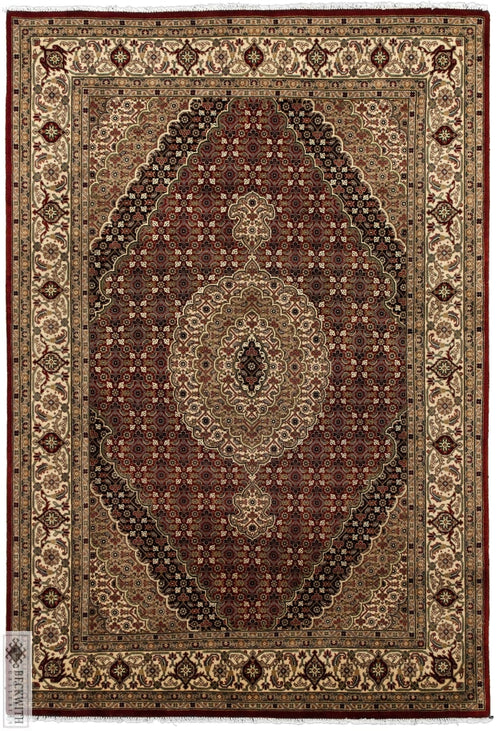 Indo Collection- Tabriz Mahi Red 5 X 7 Rug