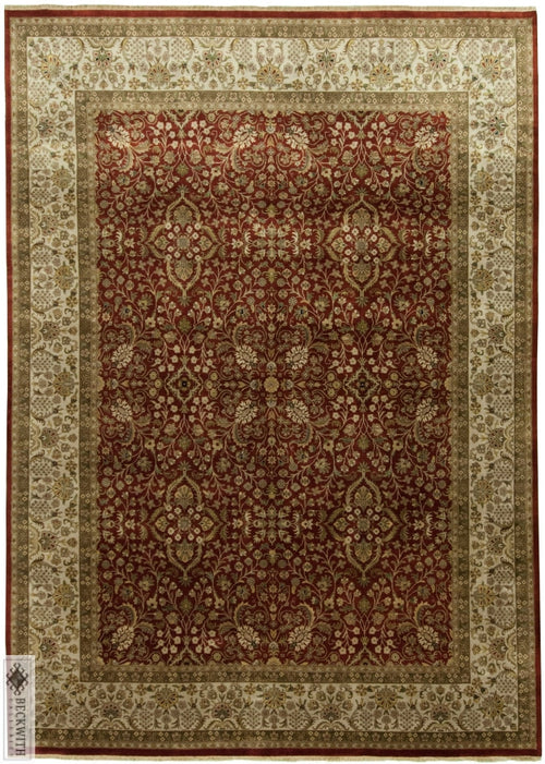 Indo Collection- Tabriz Rust 9 X 12 Rug