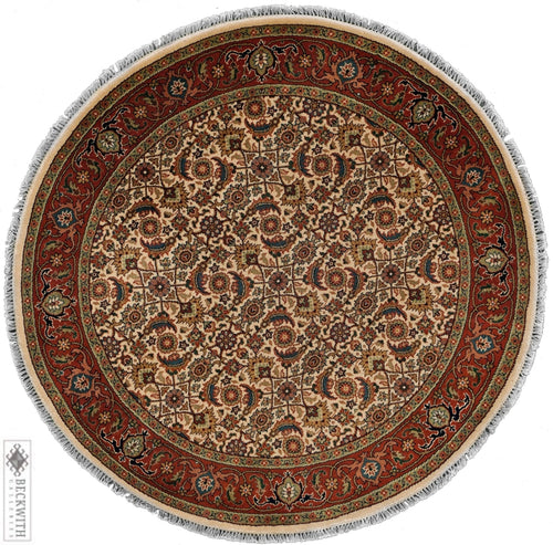Indo-Herati Ivory 4X4 Rug