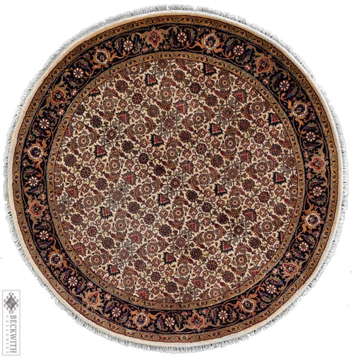 Indo-Herati Ivory 5X5 Rug