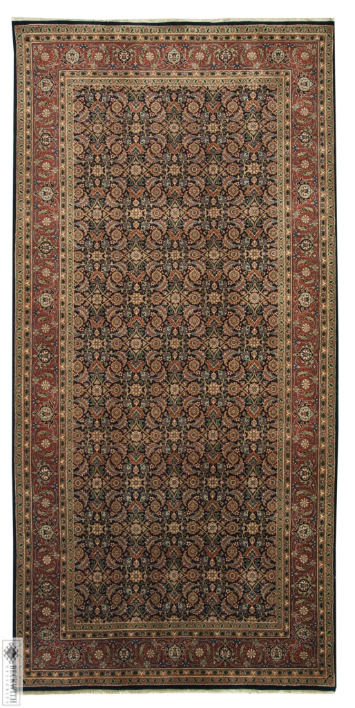 Indo Herati Navy 511X117 Rug
