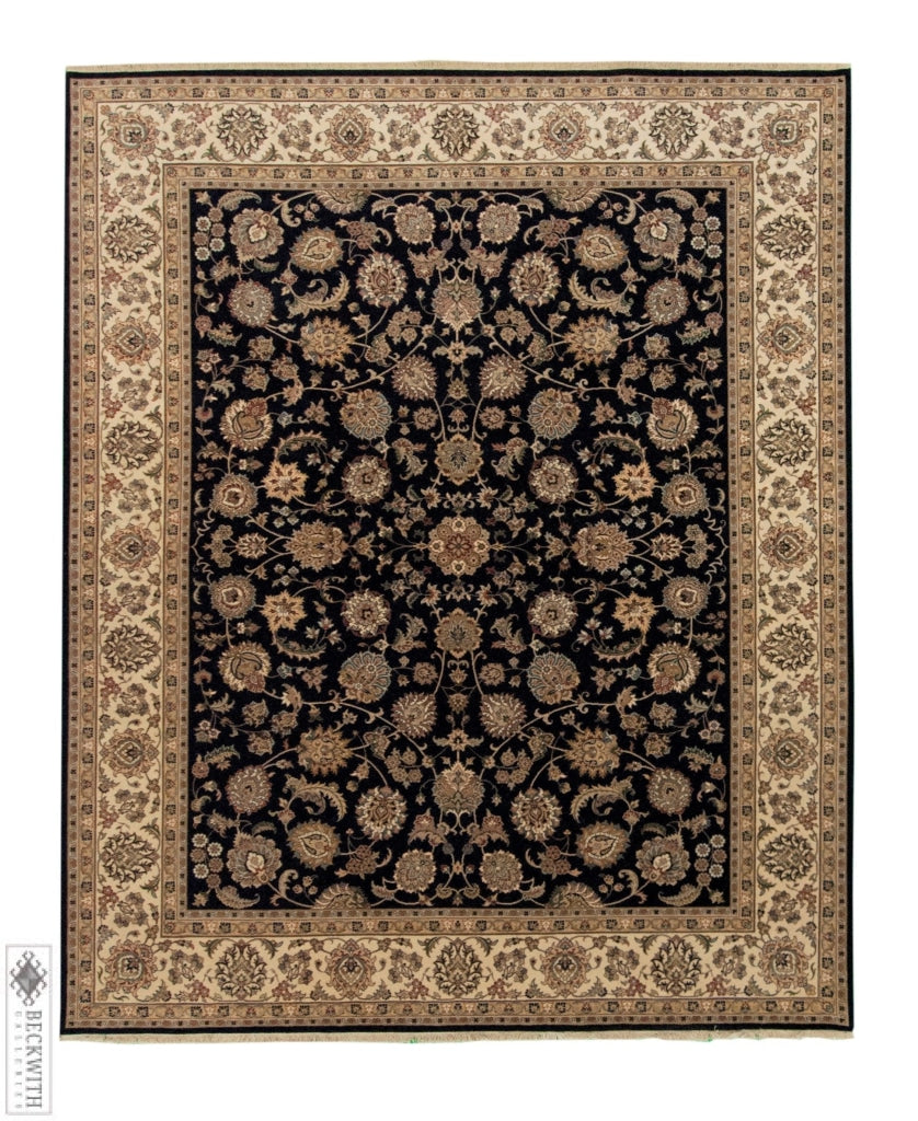 Indo Isfahan Navy 8 X 10 Rug