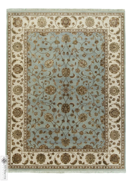 Indo Tabriz Blue 9X12 Rug