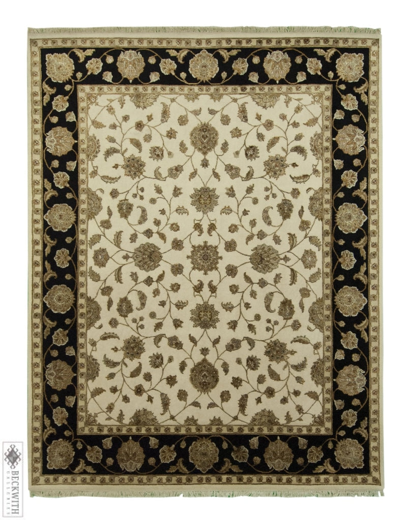 Indo Tabriz Ivory 8 X 10 Rug