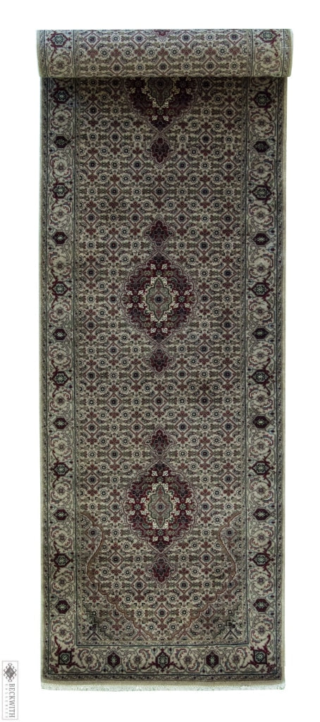 Indo Tabriz Runner Cream 27X101 Rug