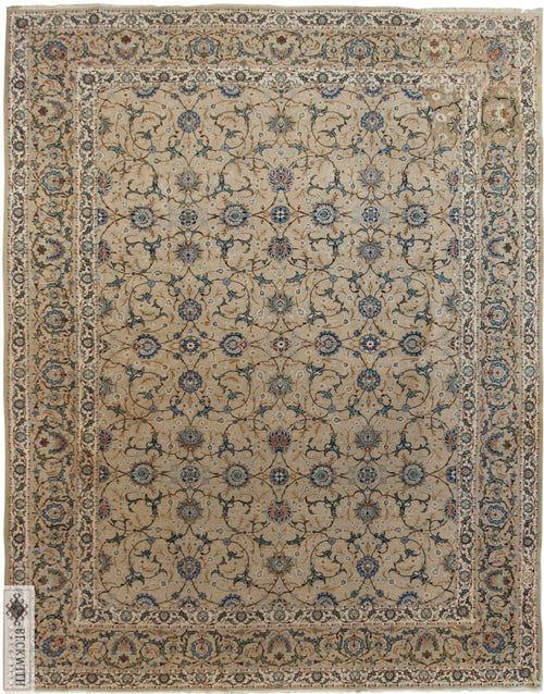 Kashan Beige 10X13 Rug