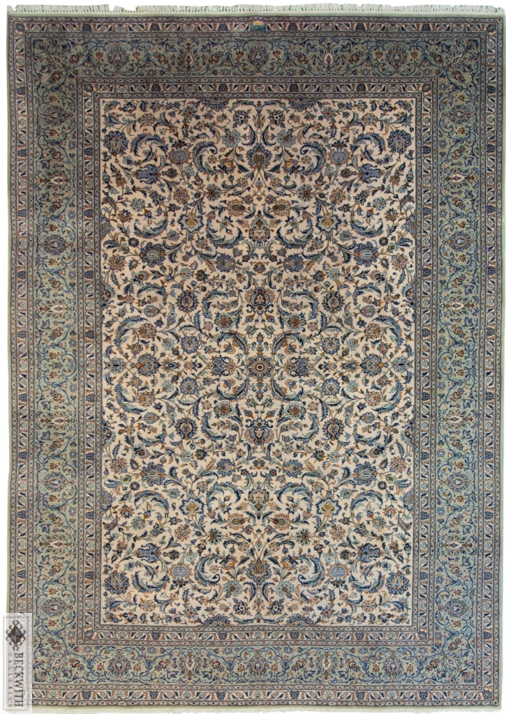 Kashan Ivory 10X13 Rug