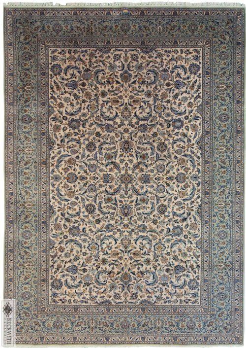 Kashan Ivory 10X13 Rug