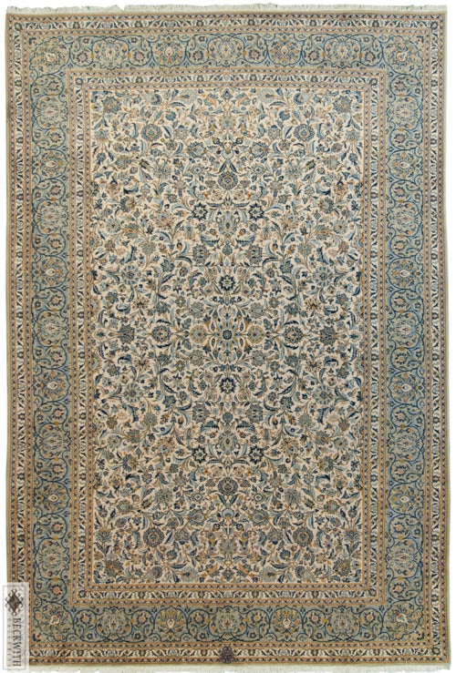 Kashan Ivory 9X13 Rug