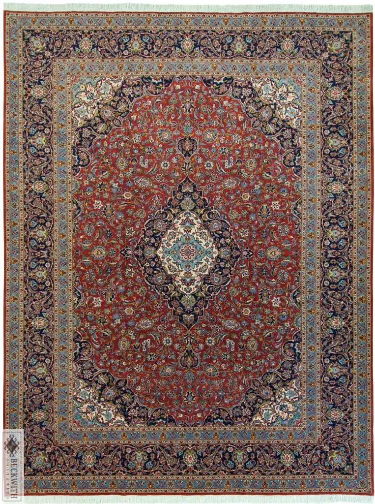 Kashan Red 10X13 Rug
