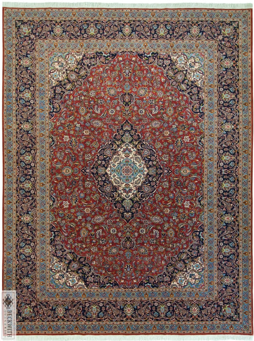 Kashan Red 10X13 Rug