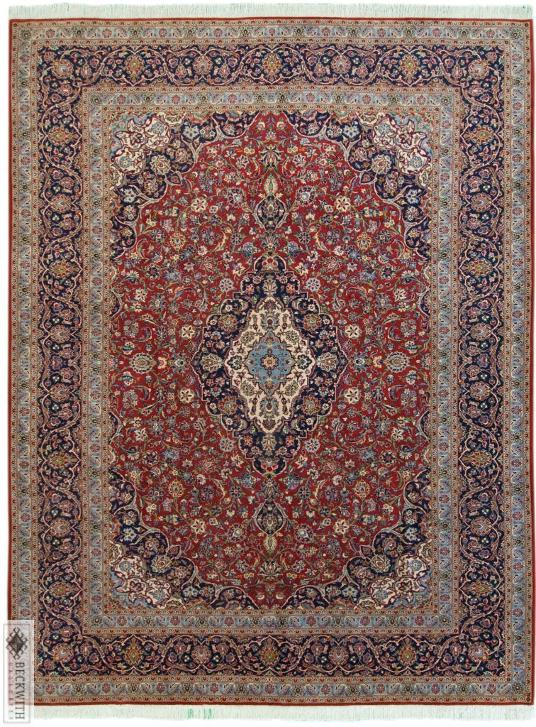 Kashan Red 10X13 Rug