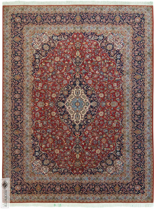 Kashan Red 10X13 Rug