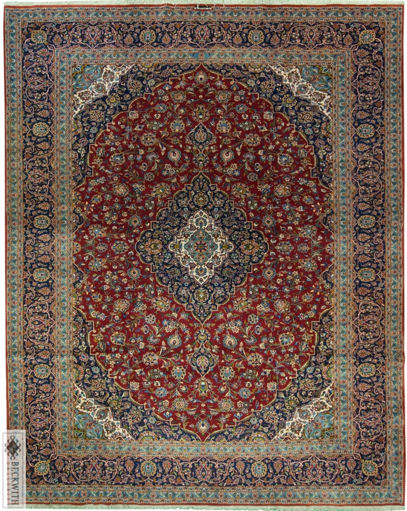 Kashan Red 11.8X14.6 Rug