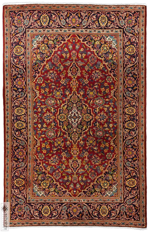 Kashan Red 5X7 Rug