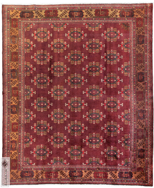 Kurdish Burgundy 7X8 Rug