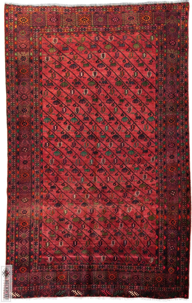 Kurdish Red 6X10 Rug